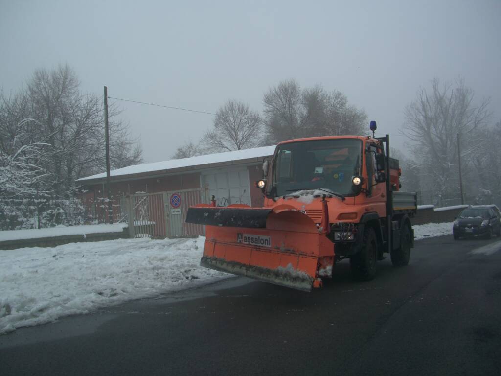 Gli spazzaneve in azione