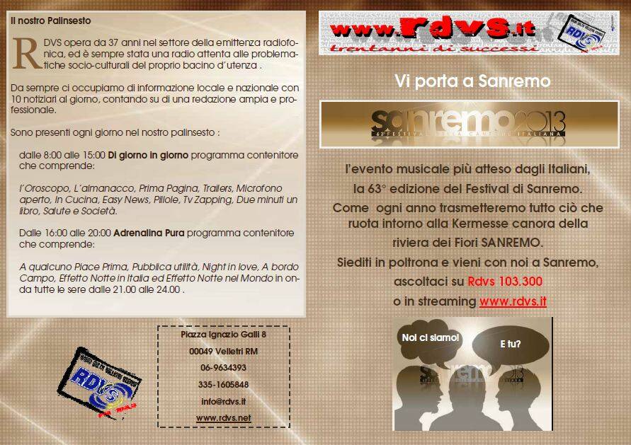 rdvs sanremo