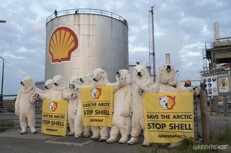 Action at Shell Oil Refinery in Denmark