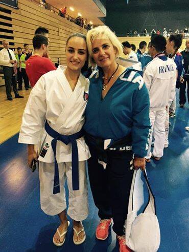Noemi Nicosanti insieme all’allenatrice della Nazionale Maestra Tiziana Costa