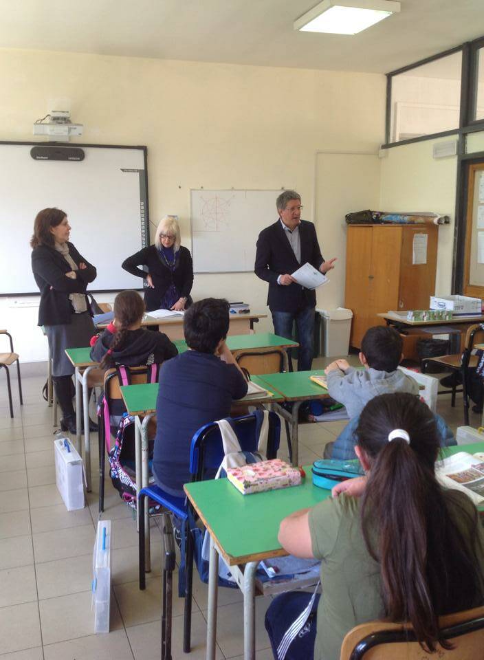 Gabbarini in un incontro tra gli studenti