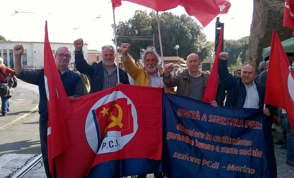 Stefano Enderle durante una manifestazione