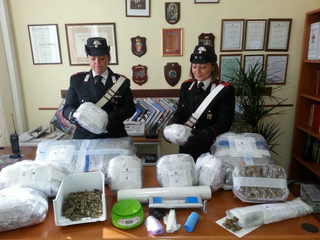 PALESTRINA - La droga sequestrata dai Carabinieri