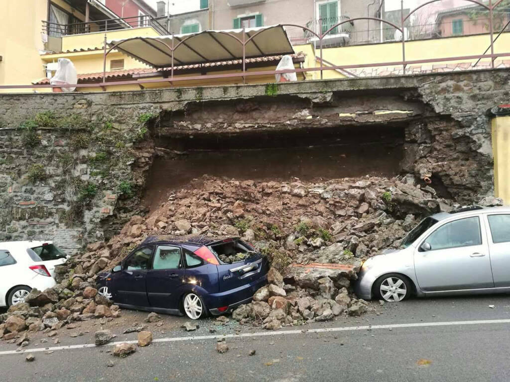 muraglione crollato rocca di papa