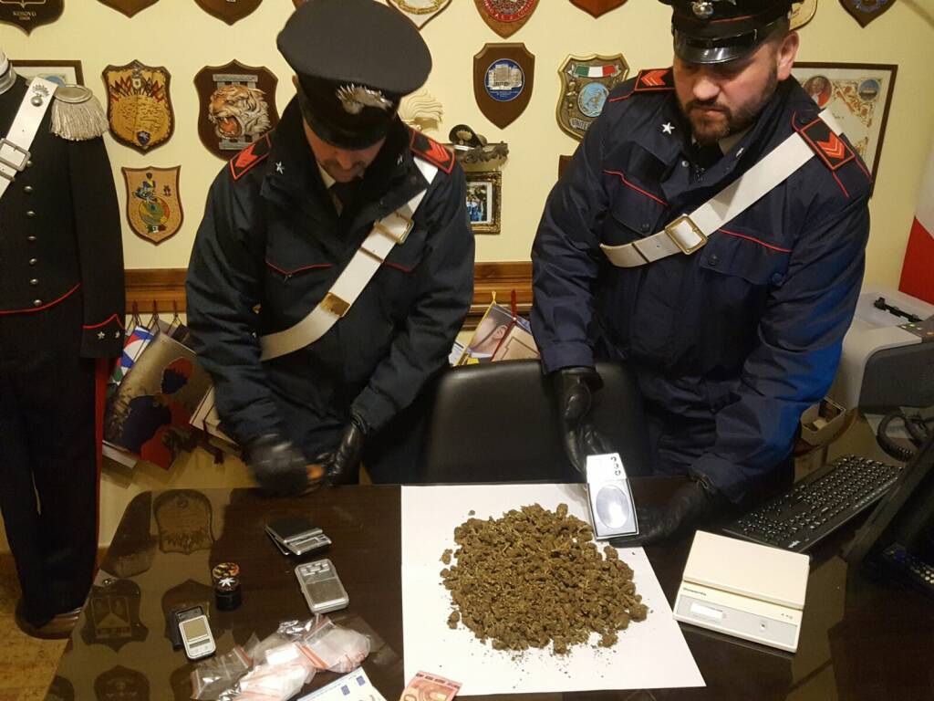 260118 CASTEL GANDOLFO - La marijuana sequestrata dai Carabinieri