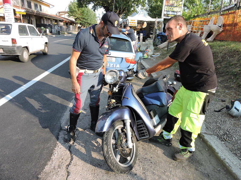 Incidente motociclista di Velletri ad Ariccia