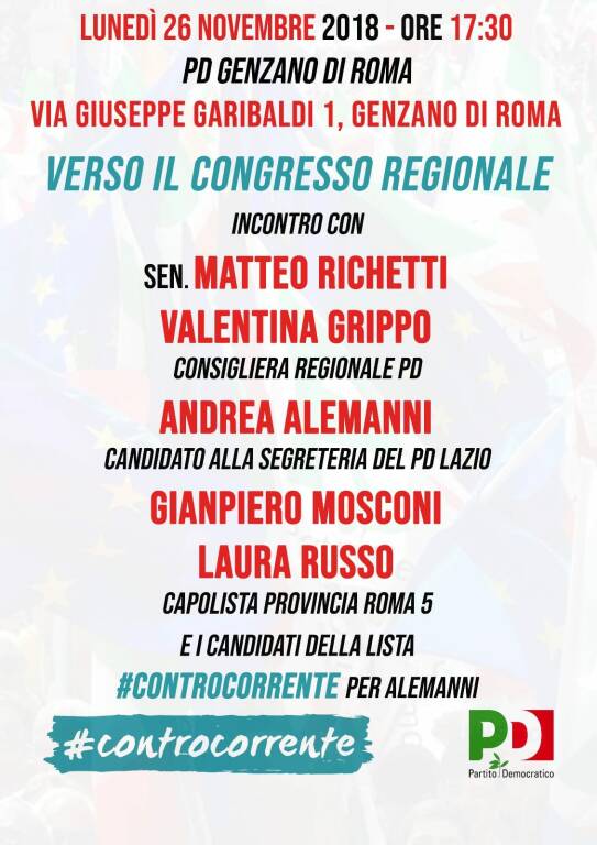 congresso regionale pd genzano