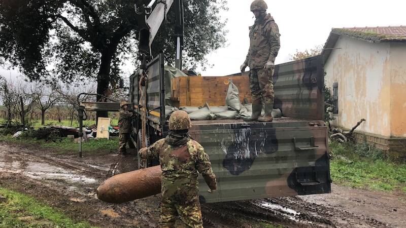 messa in sicurezza bomba aprilia lanuvio