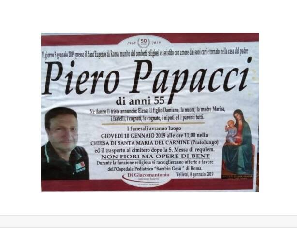 piero papacci funerali