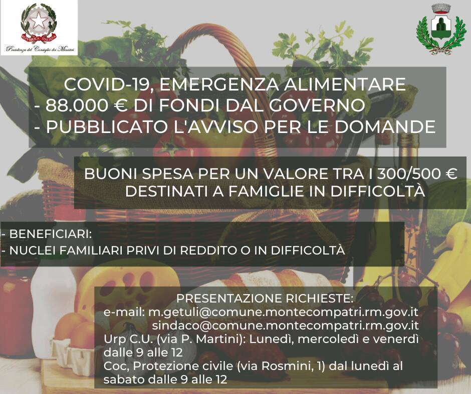 COVID-19, EMERGENZA ALIMENTARE