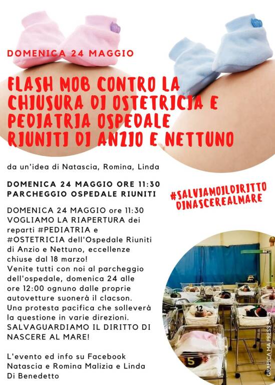 flashmob chiusura ostetricia e pediatria