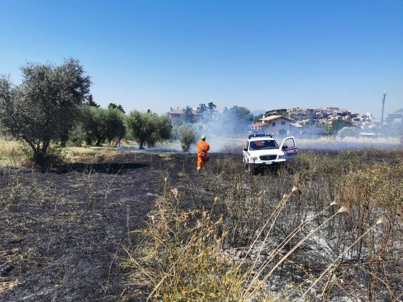 Incendio Protezione Civile Pegaso Colonna