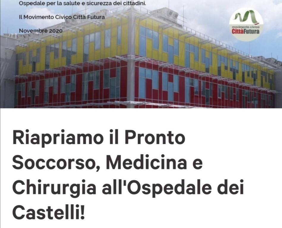 petizione popolare ospedale _ città futura