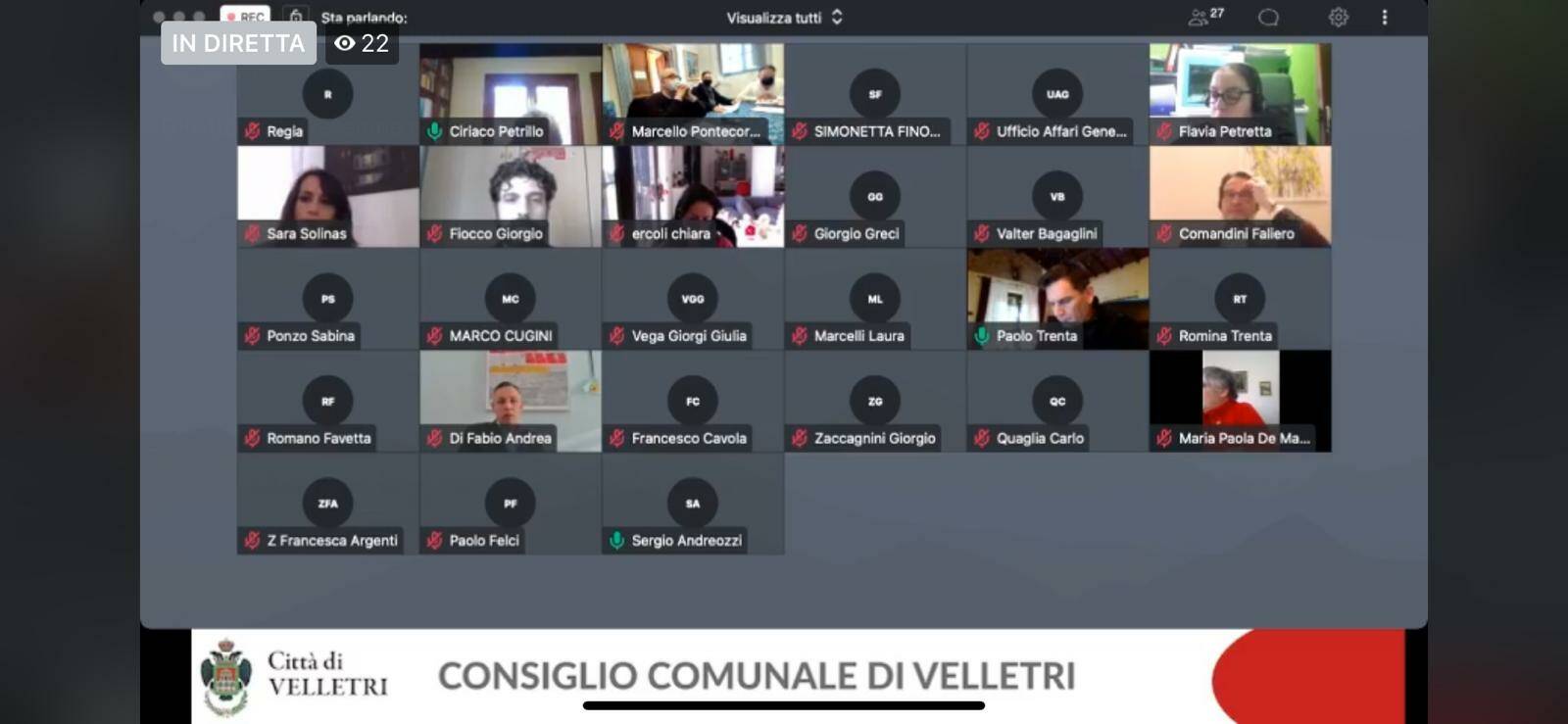 Consiglio Velletri streaming