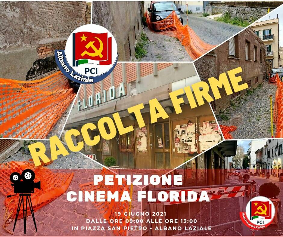 PCI ALBANO raccolta firme Cinema Florida