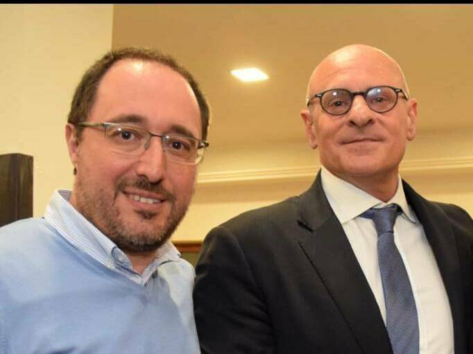 Dario Di Luzio con Fabio Rampelli vice presidente della Camera dei deputati e fondatore di Fratelli d'Italia