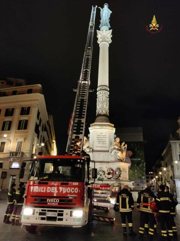 vigili del fuoco roma 8 dicembre