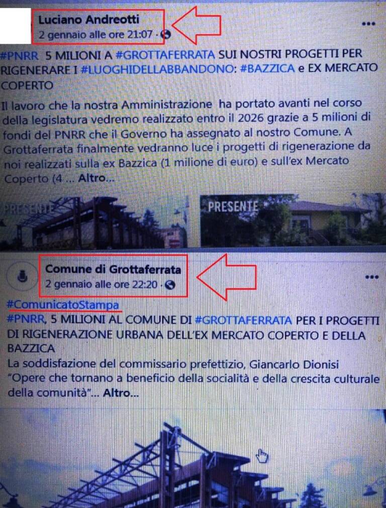 comunicati grottaferrata fondi rigenerazione urbana