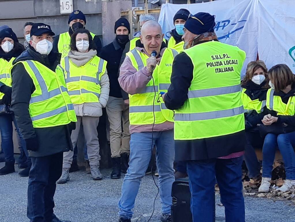 Manifestazione Polizia Locale 15 gennaio