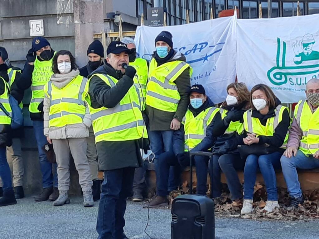 Manifestazione Polizia Locale 15 gennaio