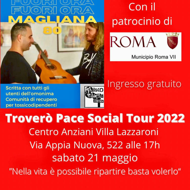 troverò pace social tour