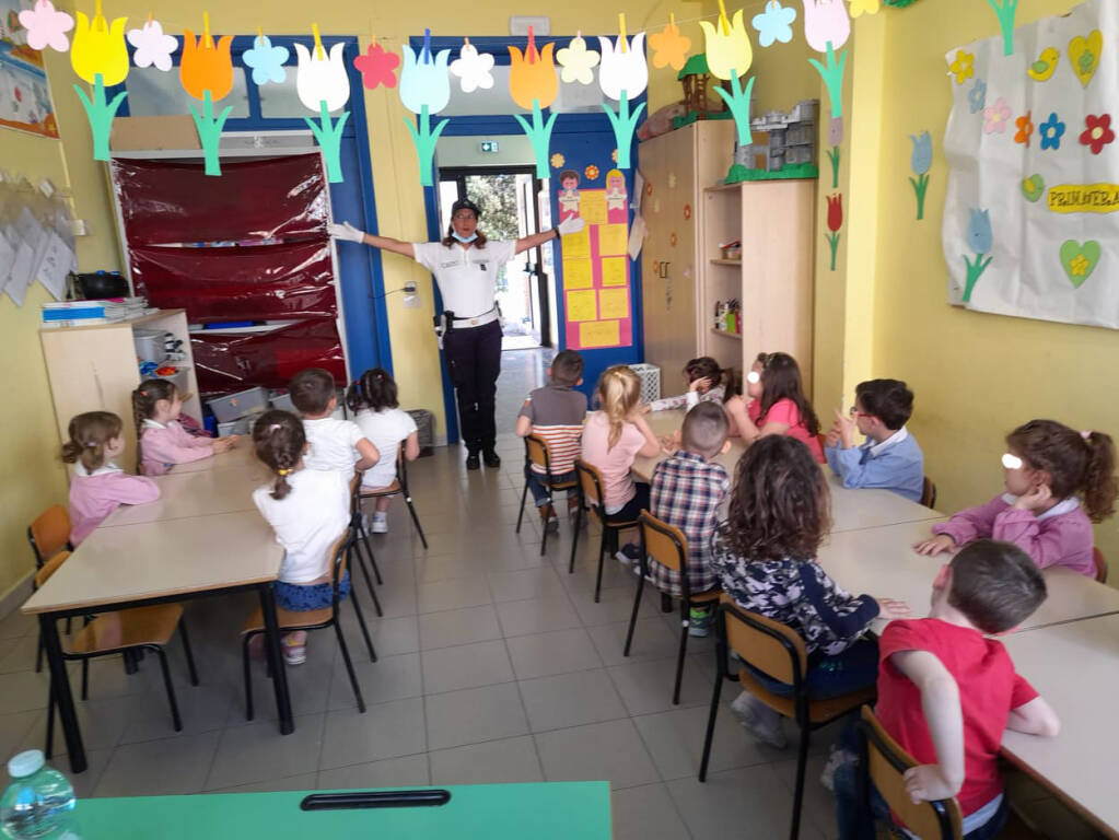 Scuola Primaria via delle Mura Velletri incontro con Polizia Locale