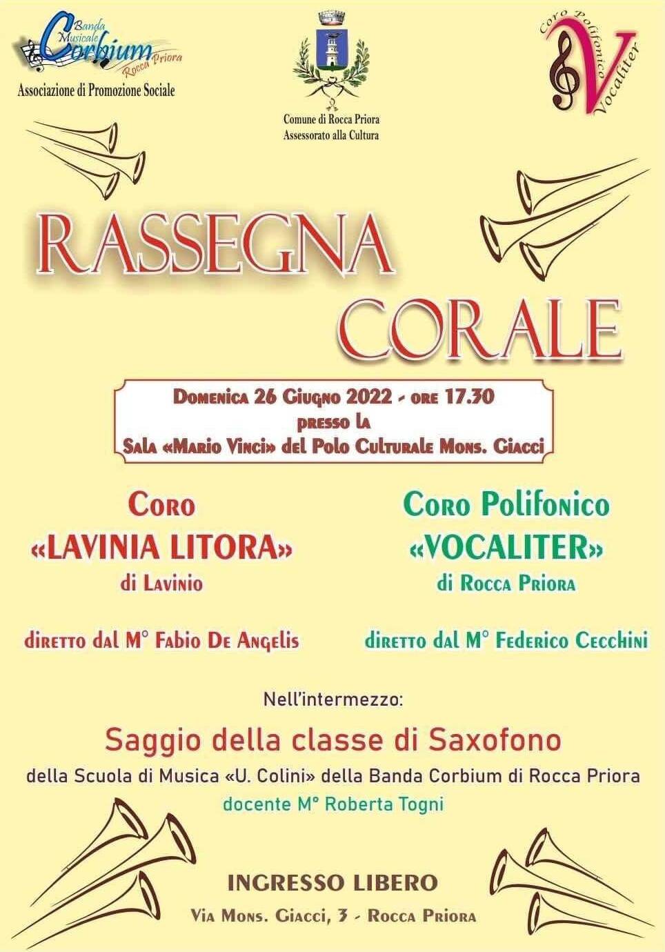 Rocca Priora Rassegna Corale 26 Giu 2022