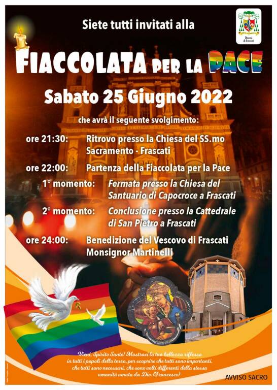 fiaccolata per la pace frascati