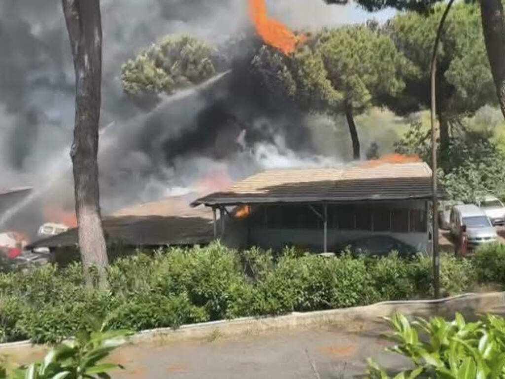 incendio monte compatri 