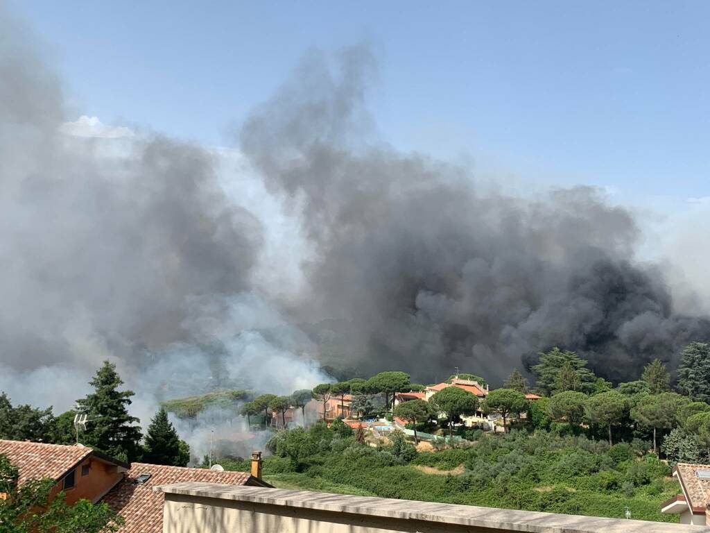 incendio monte compatri