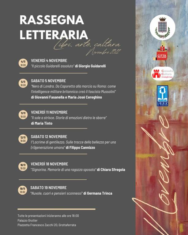 rassegna letteraria palazzo grutter