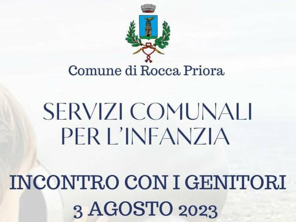 Rocca Priora Servizi Infanzia 3 Ago 2023 Locandina Orizz