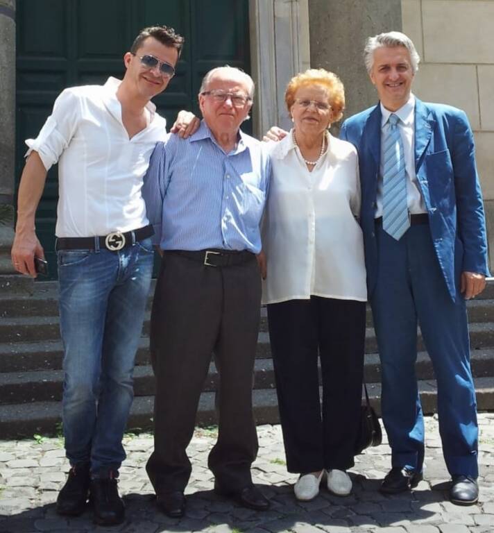 Rita Zaottini con la famiglia Taddei