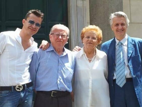Rita Zaottini con la famiglia Taddei
