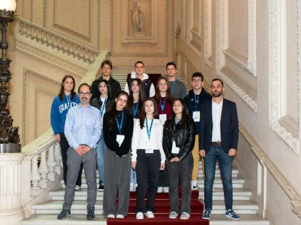 Velletri, le foto degli studenti del Liceo Landi in Banca d'Italia